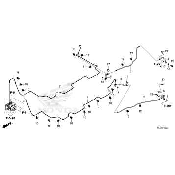 REAR BRAKE PIPE@REAR     BRAKE HOSE (1)