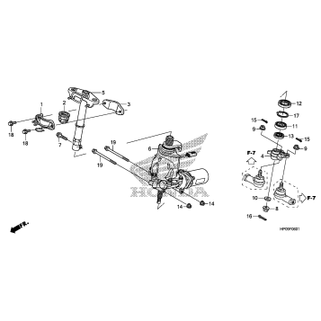 STEERING SHAFT (POWER STEERING) (TRX500FPE/FPM)