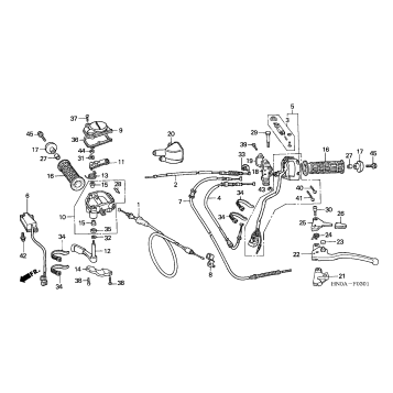 HANDLE LEVERS@SWITCHES   @CABLES (TRX450FM)
