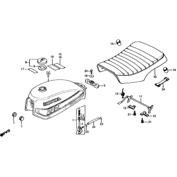 185/200 FUEL TANK + SEAT 80-82