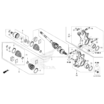 REAR KNUCKLE@REAR        DRIVESHAFT