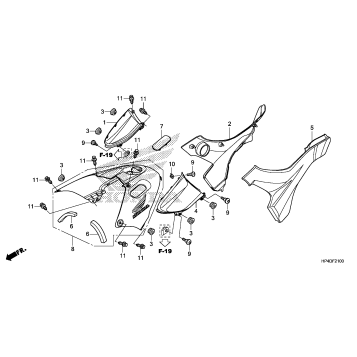 SIDE COVER + TANK COVER