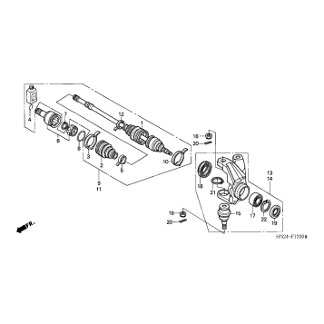 KNUCKLE (TRX500FA'01-'04/FGA'04)