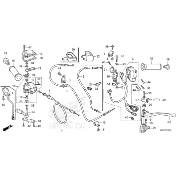 HANDLE LEVER@SWITCH@CABLE