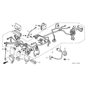 WIRE HARNESS (TRX450FE)