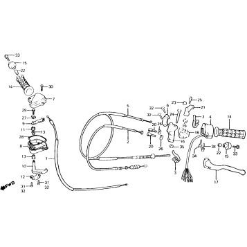 CONTROL LEVERS + SWITCHES + CABLES