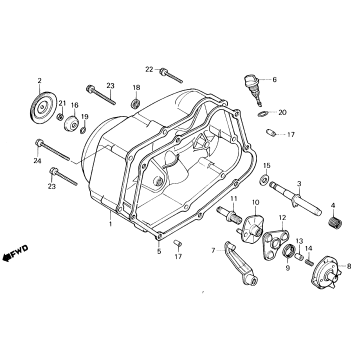 RIGHT CRANKCASE COVER 87