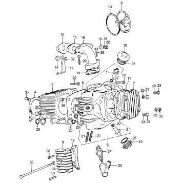CYLINDER + CYLINDER HEAD + CYLINDER HEAD COVER