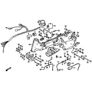 FRAME + WIRE HARNESS 84-85