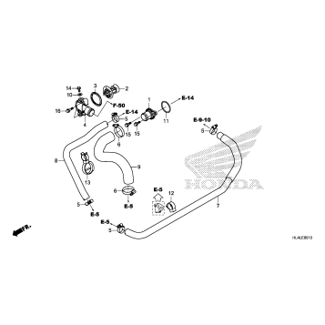 WATER HOSE@THERMOSTAT