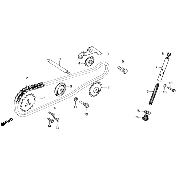 CAM CHAIN + TENSIONER
