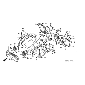 FRONT FENDER (TRX450FM)