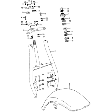 FRONT FORK@FRONT FENDER