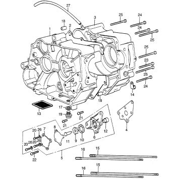 CRANKCASE + OIL PUMP
