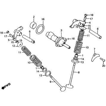 CAMSHAFT + VALVE