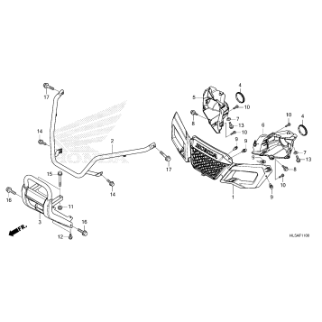 FRONT GRILLE@FRONT BUMPER