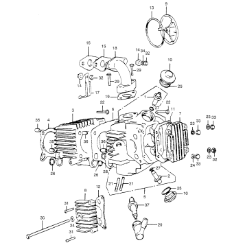 CYLINDER@CYLINDER HEAD   COVER@INLET PIPE