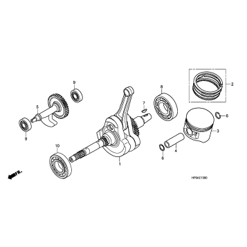 CRANKSHAFT + PISTON