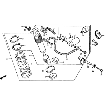 REAR SHOCK ABSORBER 83-84