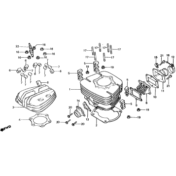 CYLINDER HEAD + CYLINDER