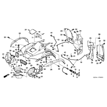 FRONT FENDER (TRX500FA/FGA'05)