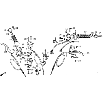 CONTROL LEVER + CABLE 83
