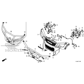 FRONT GRILLE@FRONT BUMPER