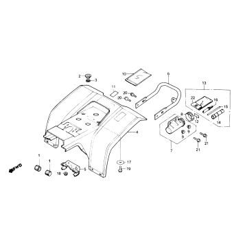 REAR FENDER + CARRY PIPE