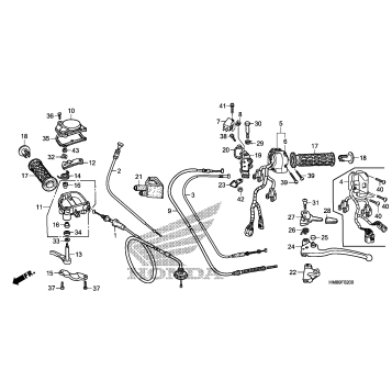 HANDLE LEVER + SWITCH + CABLE