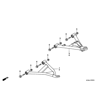 TRX300 FRONT ARM (TRX300) ('83-'95) 93-95
