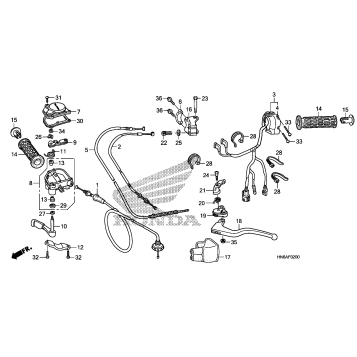 HANDLE LEVER@SWITCH@CABLE