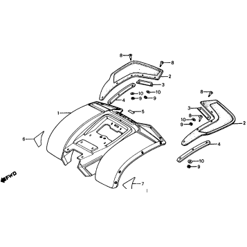 ATC185S REAR FENDER 81-83