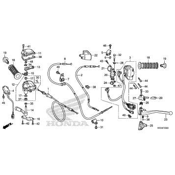 HANDLE LEVER@SWITCH@CABLE