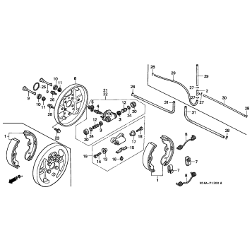 TRX300 FRONT BRAKE PANEL (TRX300)