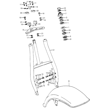 FRONT FORK + FRONT FENDER