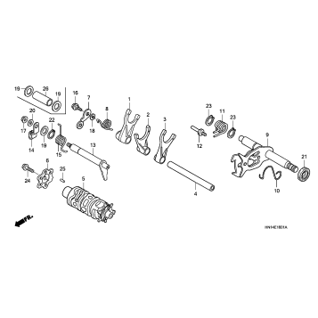 SHIFT DRUM + SHIFT FORK ('05-'06)