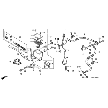 FRONT BRAKE MASTER CYLINDER (TRX300EX'01-'06)