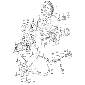 RIGHT CRANKSHAFT COVER + CLUTCH