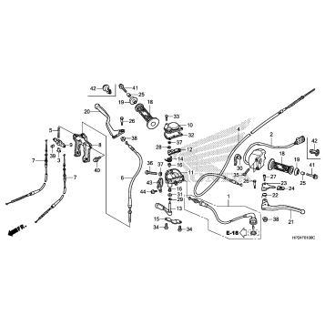 HANDLE LEVERS + SWITCH + CABLES