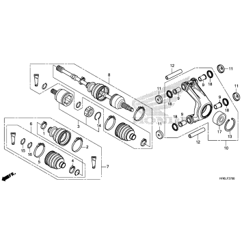 REAR KNUCKLE@REAR DRIVE  SHAFT