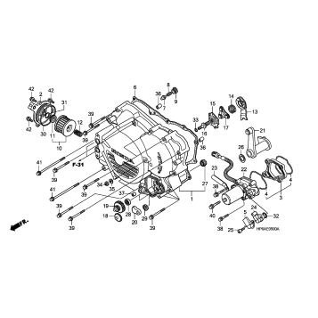 FRONT CRANKCASE COVER (TRX500FE/FPE)