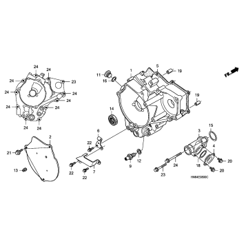 REAR CRANKCASE COVER ('01/'02)