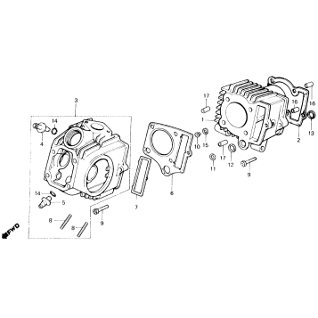CYLINDER HEAD + CYLINDER