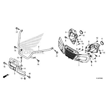 FRONT GRILLE@FRONT BUMPER