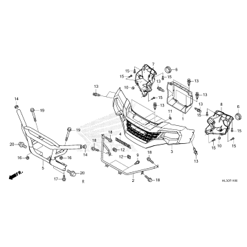 FRONT GRILLE@FRONT BUMPER