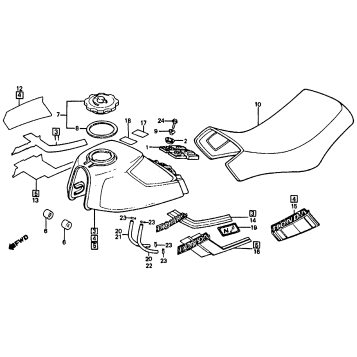 FUEL TANK + SEAT 83-85