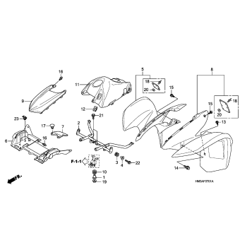 FRONT FENDER (TRX300EX'07-)