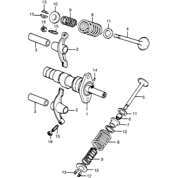 CAMSHAFT + VALVE
