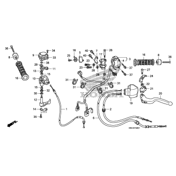 HANDLE LEVER + SWITCH + CABLE (2)