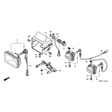 HEADLIGHT (TRX500FA'01-'04/FGA'04)